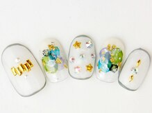 ネイルサロン ドレリッチ 大宮店(drerich)/たらし込み囲みゴージャス