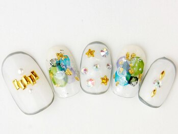 ネイルサロン ドレリッチ 大宮店(drerich)/たらし込み囲みゴージャス