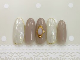 大理石ネイル★ホワイトクォーツ
