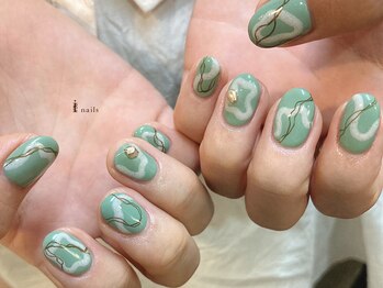 アイネイルズ 渋谷店(I nails)/うねうねニュアンス￥8980