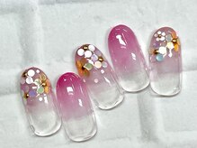 ライト ネイルズ ニシノミヤ(light nails NISHINOMIYA)/ホログラムフラワー