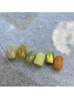 アオ 渋谷(ao.)/黄色ネイル