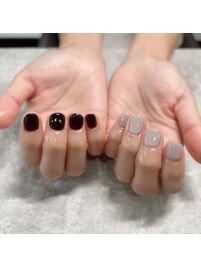 アシメワンカラー