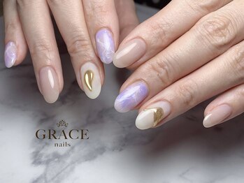 グレース ネイルズ(GRACE nails)/大理石ネイル