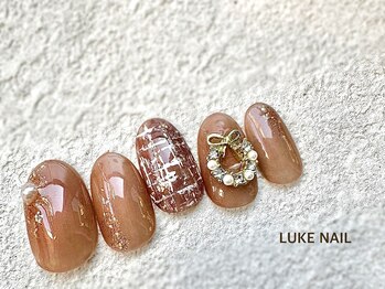 ルークネイル 恵比寿店(LUKE NAIL)/ツイードクリスマス　リース