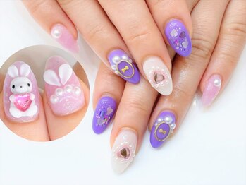 ネイルコレクション ピンク(Nail Collection Pink)/ジェル定額￥9990☆３Ｄうさぎ