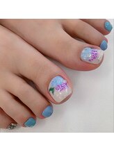 サロンドゥプリエ 門司店(SALON deux PRIER)/フット紫陽花ネイル♪