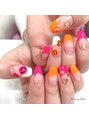 サニーサイド ウィズ マキア 茅ヶ崎店(Sunnyside with MAQUIA)&nbsp;派手カラーニコちゃんネイル(^^)