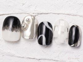 個性派モノトーンネイル￥10550