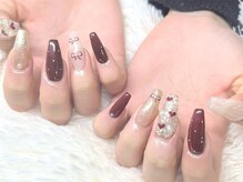 リエル(Riel)/女子力アップボルドーネイル