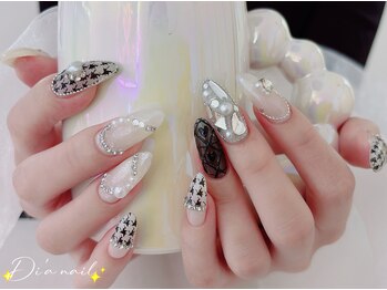 ディアネイルサロン 池袋(Di’a)/持ち込み/千鳥柄/埋め尽くし
