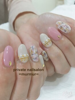 プライベート ネイルサロン マーマ(murmur)/ツイードネイル