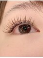 ミリー アイネ アイラッシュ アンド ネイル 池袋(Millie ainee Eyelash&Nail) フラットブラウン140本は黒に比べると自然で可愛らしいです♪