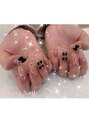 エモナネイル 博多駅前(Emona Nail)&nbsp;ワンホンネイル☆ドット柄でガーリーな感じにも♪