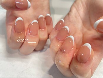 ネイルサロン イントゥ(into_)/白フレンチ バーチャルフレンチ