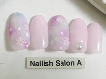ネイリッシュサロン エー(Nailish Salon A)/雪の結晶ネイル