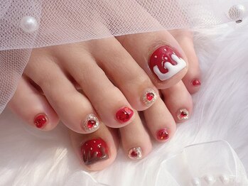 ミイネイル(Me nail)/#フットネイル#アポロチョコ