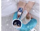痛ネイル 水色 推しネイル