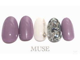 大人上品/くすみパープル/シェル