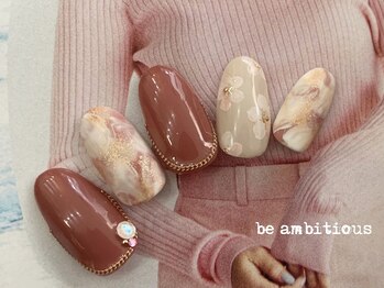 ネイルサロンアンドスクール ビーアンビシャス(be ambitious)/4月マンスリーアート★7800円