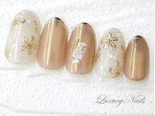 ラグジュアリーネイルズ アカバネ(Luxury Nails Akabane)/キラキラ*ミラーフラワー