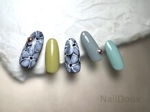 ネイル ドゥ 岡山駅前店(Nail Doux)/大人フラワーネイル
