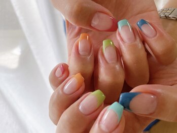 キキネイル たまプラーザ店(kikinail)/カラフルフレンチ/フレンチ
