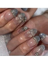 エムネイル(Ｍ)/キラキラリボンネイル