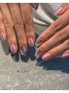 ニュアンスカラーラインネイル