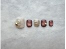 秋色ニュアンスフットネイル☆