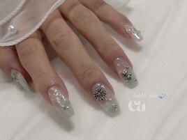透明感バブルクロムネイル