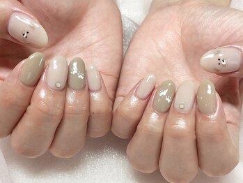 アルティノ ネイル ガーデン(altino nail garden)/秋×アニマル×ベージュ