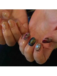 ニュアンスちぐはぐメタリック