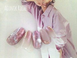 【水彩ニュアンスネイル】