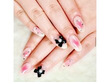 はあとねいる 宇都宮御幸ヶ原店/【矢内限定】チークりぼんネイル