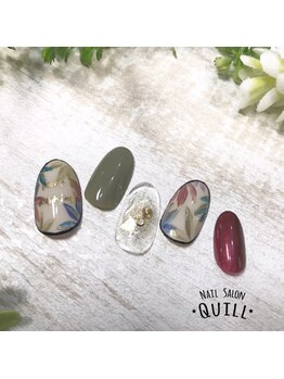 ネイルサロン クイル(QUILL)/8月ボタニカル3