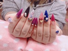 ネイルサロン ティプレシャス(T Precious)/カラフルツイードネイル☆