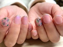 アミュリー ネイル アトリエ(Amury nail atelier)/雪の結晶 シアー 大人 オフィス