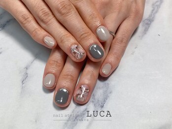 ネイルアトリエルカ(nail atelier LUCA)/M-626 大人可愛い大理石ネイル