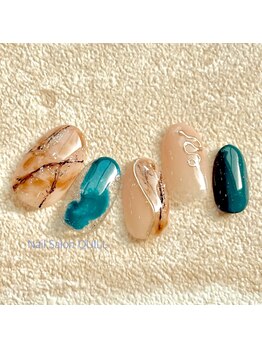 ネイルサロン クイル(QUILL)/12月大理石（2）