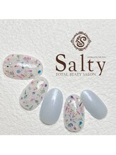 ネイルアンドアイラッシュサロン ソルティ 寺田町(salty)/花びらネイル