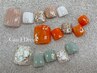FOOT 【人気No.1今月のトレンド定額ネイル】 6種から選べる ￥5500