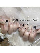 エスフィーネイルサロン ブリーユ(Esfy nailsalon Brille)/黒フレンチネイル