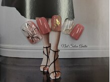 ネイルサロン アミティエ(Nail Salon Amitie)/手書き flower×nuance &nbsp;foot