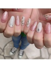 ビューティームーン(beauty moon)/ミラーリボンでガーリーネイル＊