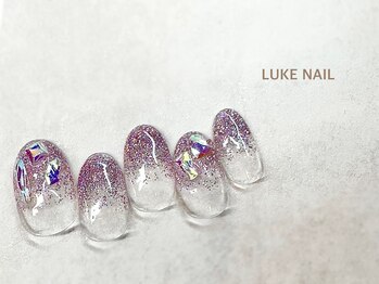 ルークネイル 恵比寿店(LUKE NAIL)/キラキララメグラビジュー　春夏