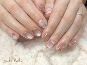 サチネイルズ 新鎌ヶ谷(Sachi Nails)の写真/洗練された大人女性の指先を,上品なシンプルデザインで彩る*オフィスシーンにオススメ◎[五香/フィルイン］