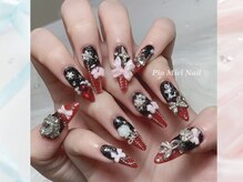 ピオミエルネイル 新宿(pio miel nail)/ブラックレッドネイル