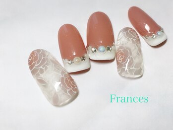 フランセス(Frances)/手描き薔薇アート
