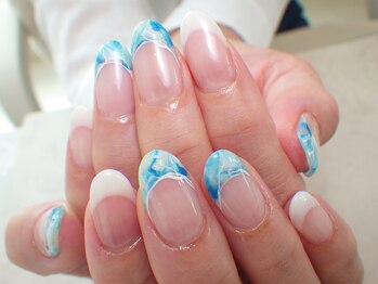 ネイルサロンアンドスクール ノーブ(no bu)/【OrderNail】夏フレンチ